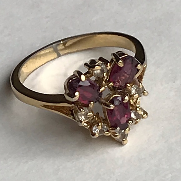 Vintage Jewelry - VTG Amethyst & CZ Ring